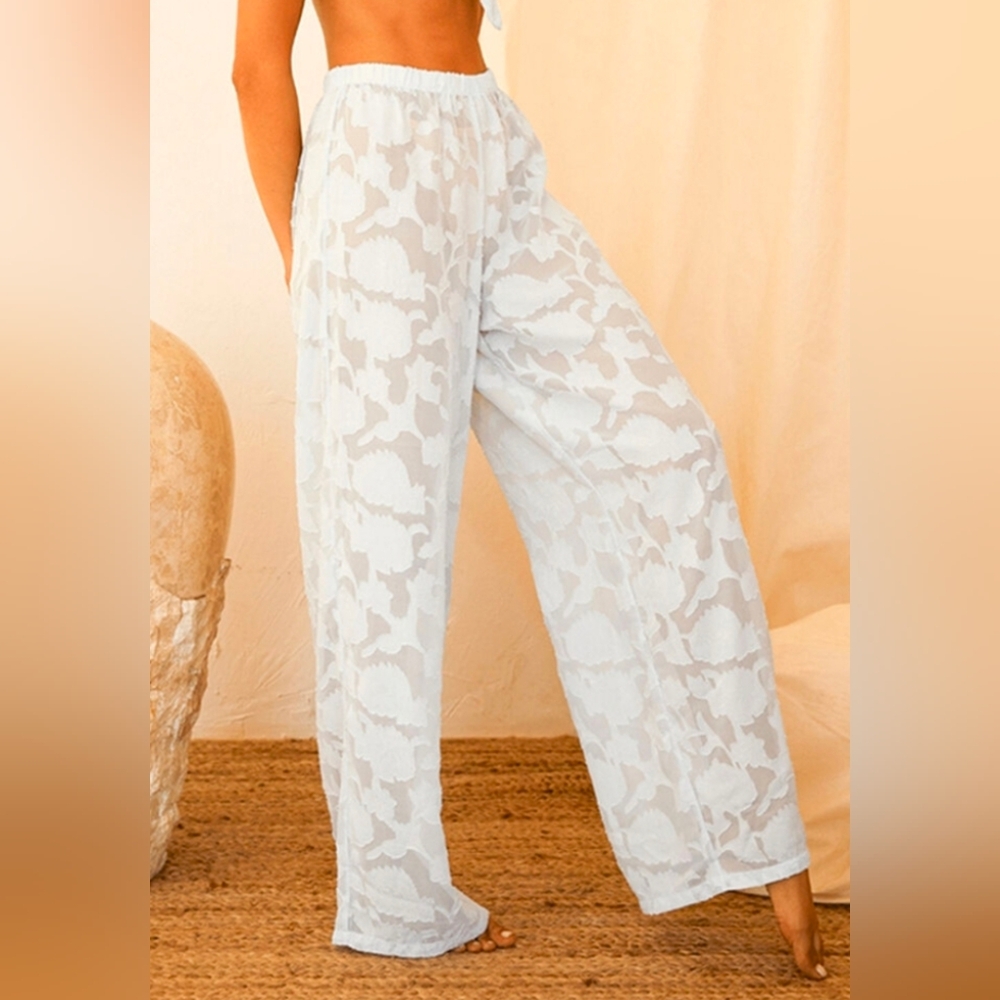 Dippin' Daisy's Light Blue Sheer Wide Leg Pants